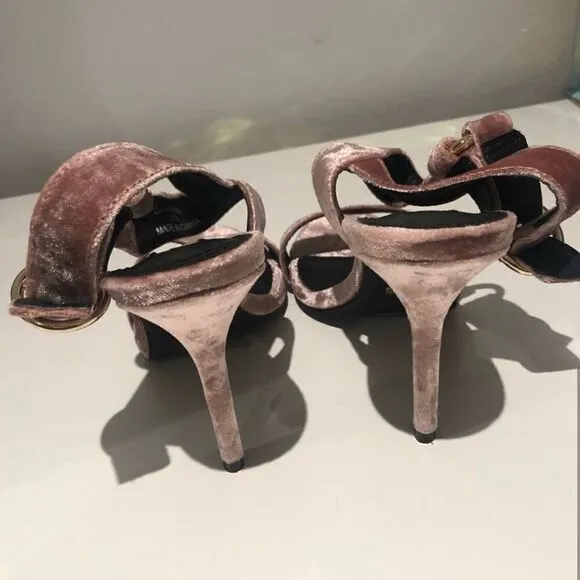 Topshop Renee Velvet 2 Part Sandals Size 7.5