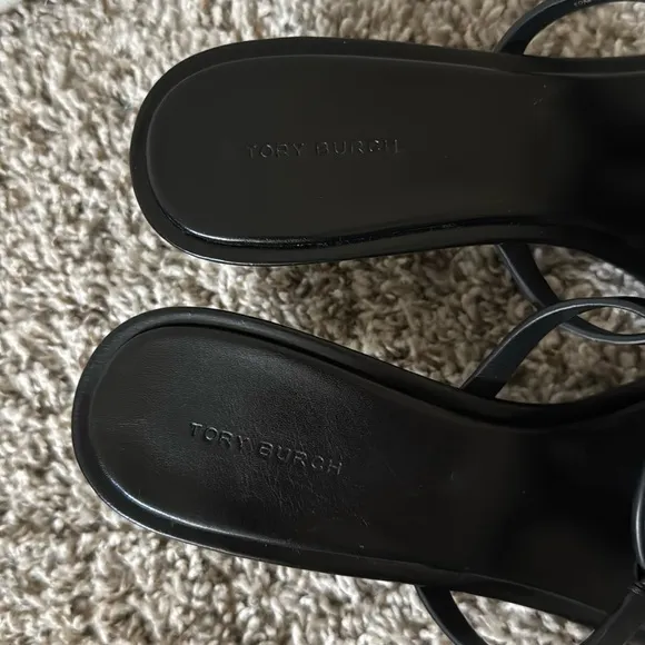 Tory Burch 10 Miller Bombé Low Heel Sandals in Black