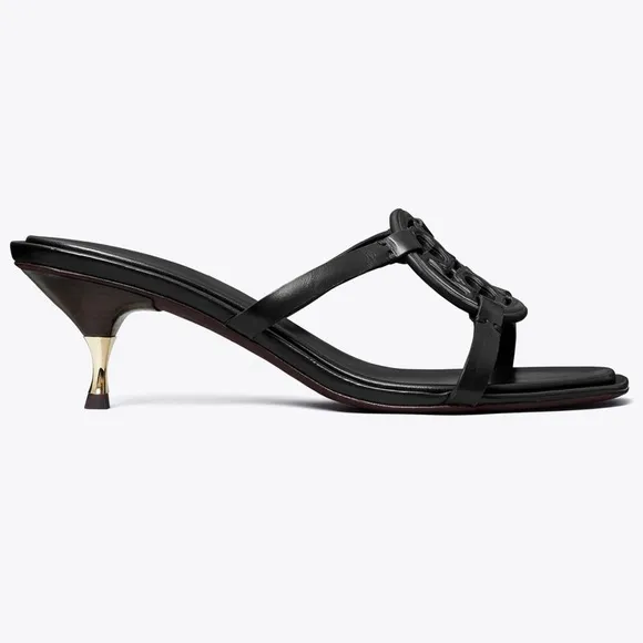Tory Burch 10 Miller Bombé Low Heel Sandals in Black
