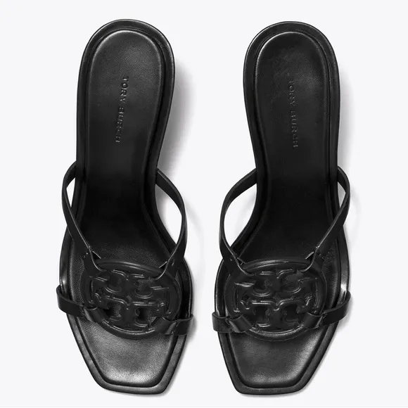 Tory Burch 10 Miller Bombé Low Heel Sandals in Black