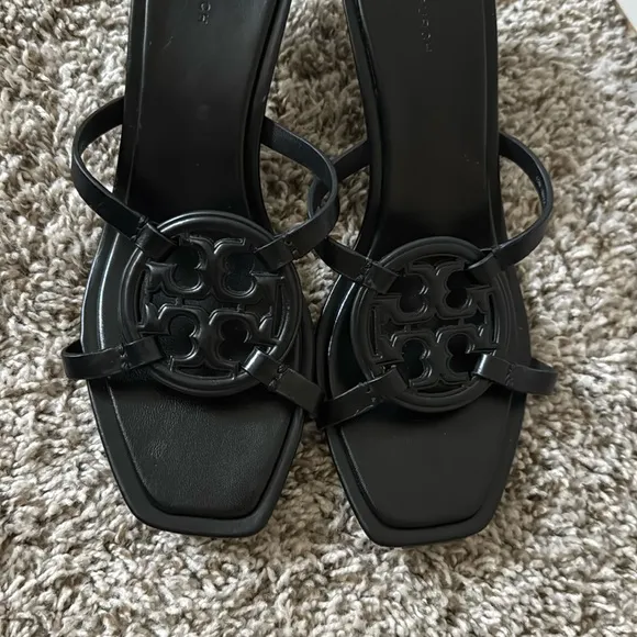 Tory Burch 10 Miller Bombé Low Heel Sandals in Black