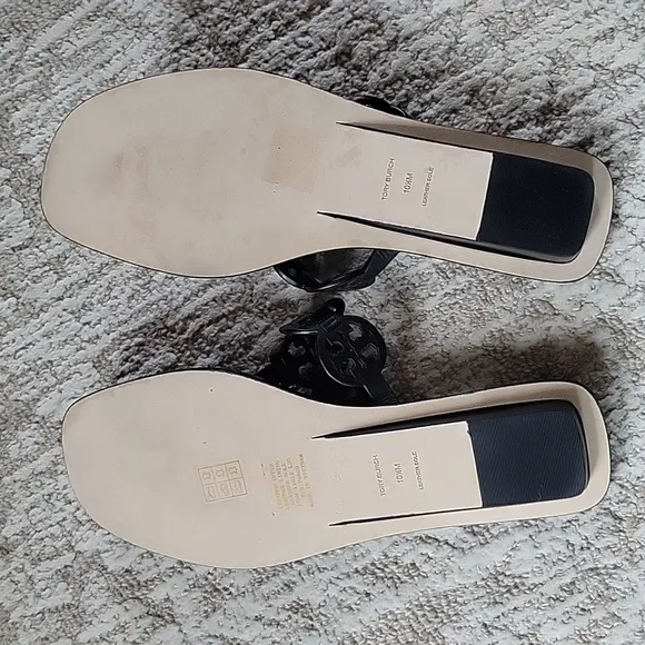 Tory Burch 10.5 M Black Tiny Miller Thong Sandal Leather