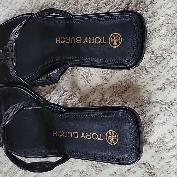 Tory Burch 10.5 M Black Tiny Miller Thong Sandal Leather