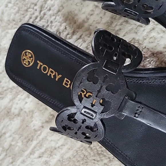 Tory Burch 10.5 M Black Tiny Miller Thong Sandal Leather