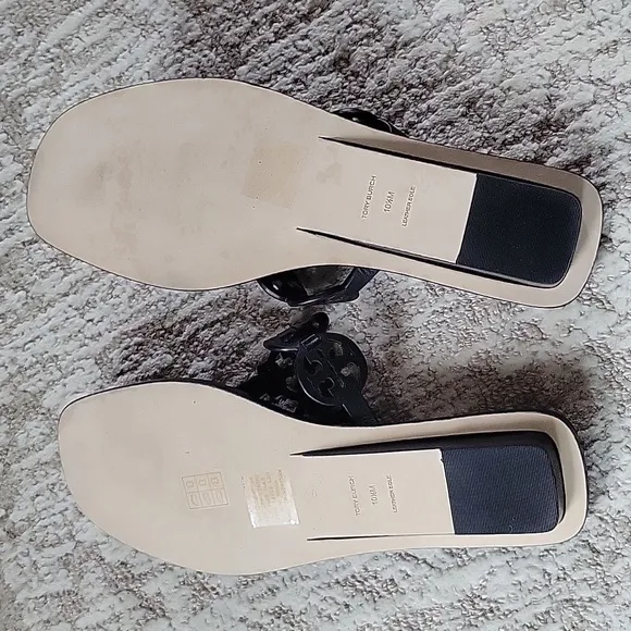 Tory Burch 10.5 M Black Tiny Miller Thong Sandal Leather