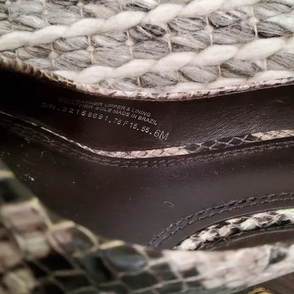 Tory Burch Astoria Snakeskin Wedge Shoes Size 6