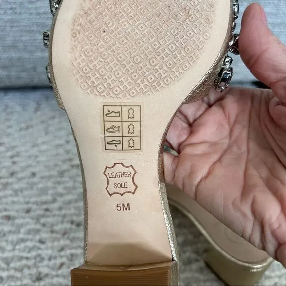 Tory Burch Beverly Metallic Embellished Slide Sandal