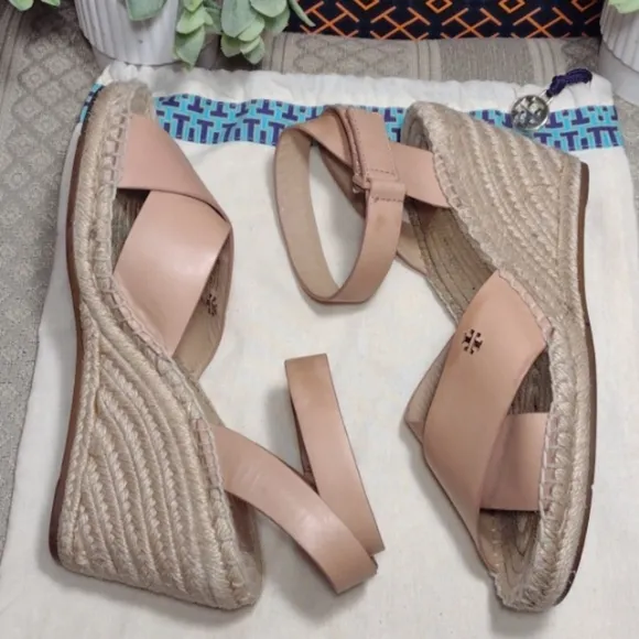 Tory Burch Bima Wedge Espadrille Sandals