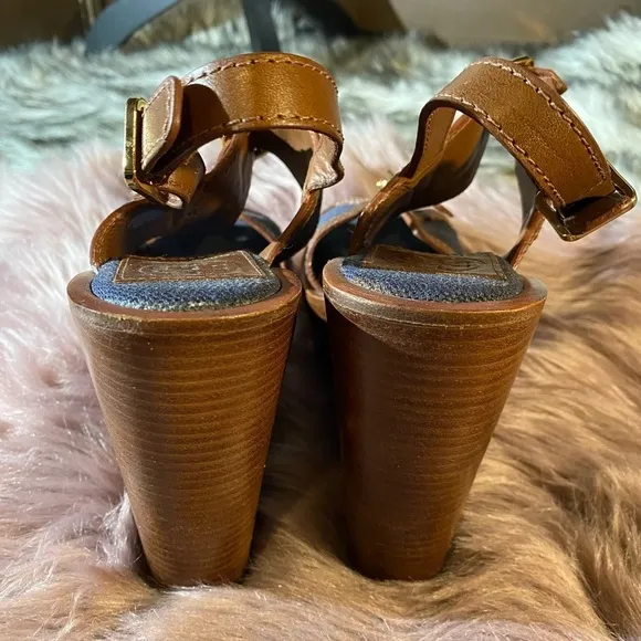 Tory Burch Blue Wedge Sandals