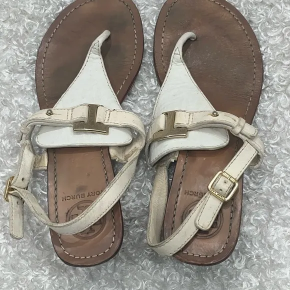 Tory Burch Casey T Strap  Thong Wedge Sandals