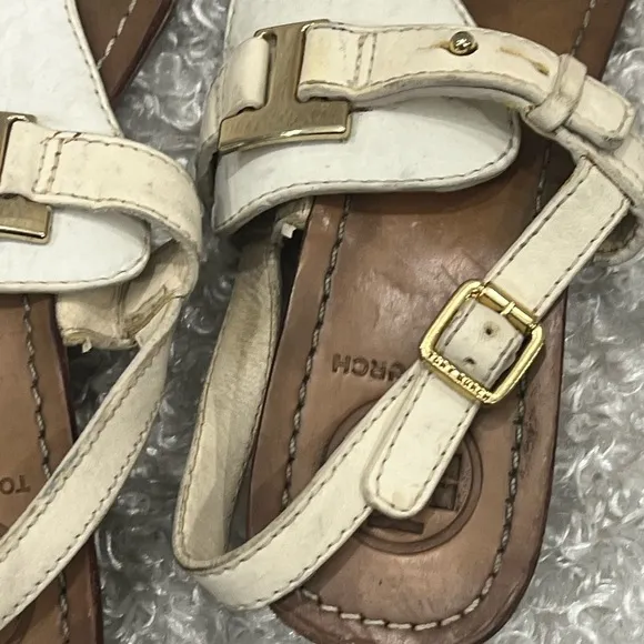 Tory Burch Casey T Strap  Thong Wedge Sandals