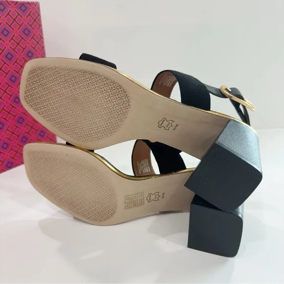 Tory Burch Delaney Block Heel Ankle Strap Sandals