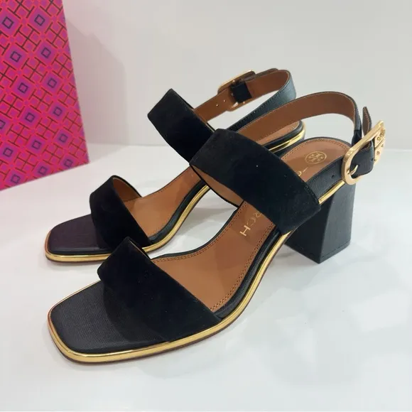 Tory Burch Delaney Block Heel Ankle Strap Sandals