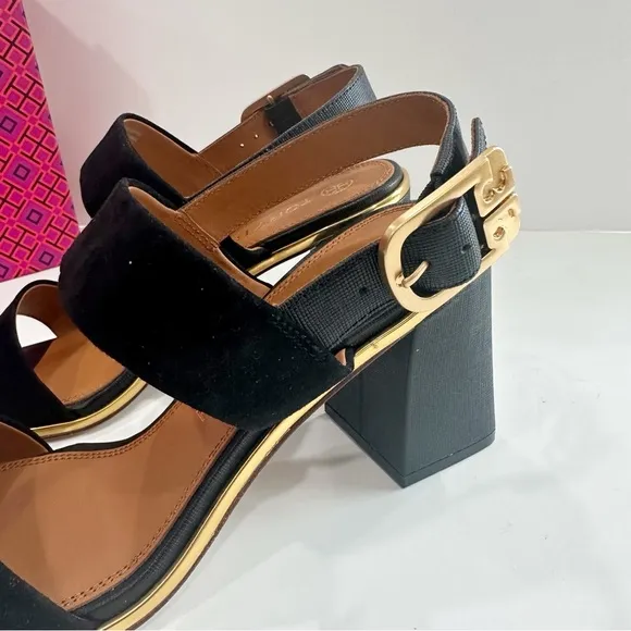 Tory Burch Delaney Block Heel Ankle Strap Sandals
