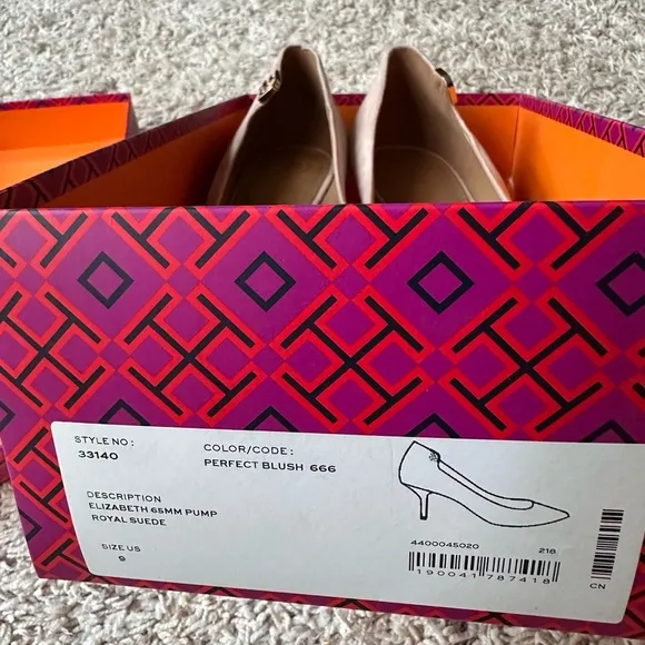 Tory Burch Elizabeth 65mm Pump Royal Suede Size 9 Style 33140