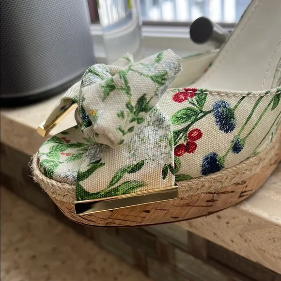 Tory Burch Floral Wedges