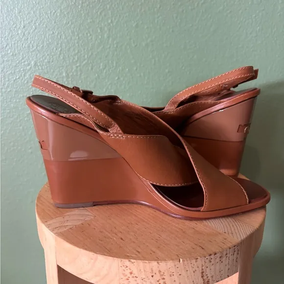 Tory Burch // Gabrielle Wedge Sandal in Royal Tan