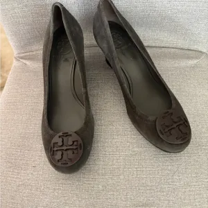 Tory Burch Gray Wedge Shoes with Chic Appeal