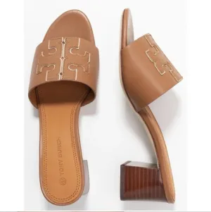 Tory Burch Ines Mid Heel Slide Sandals Size 5