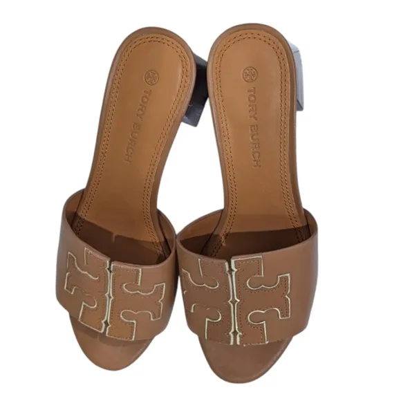 Tory Burch Ines Mid Heel Slide Sandals Size 5