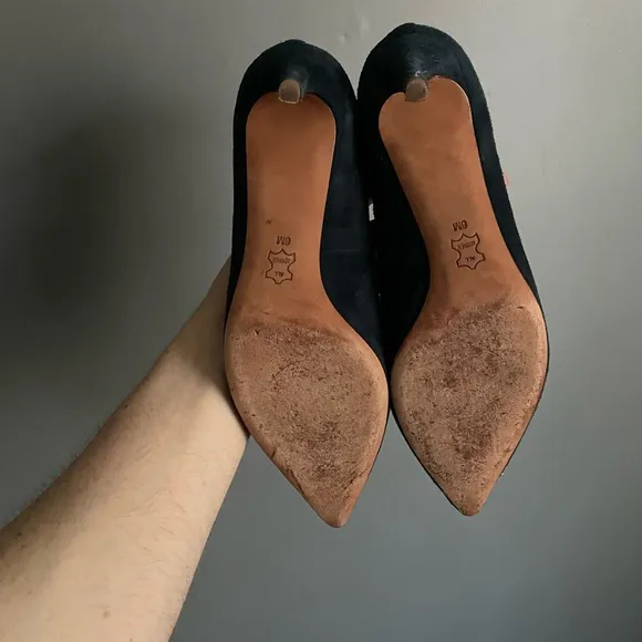 Tory Burch Ivy Blue Suede Pumps Womens Size 6