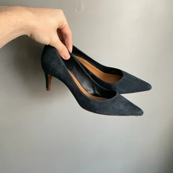 Tory Burch Ivy Blue Suede Pumps Womens Size 6