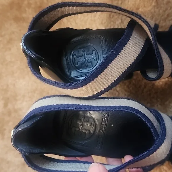 Tory Burch Laurie Criss Cross Elastic High Heel Sandals