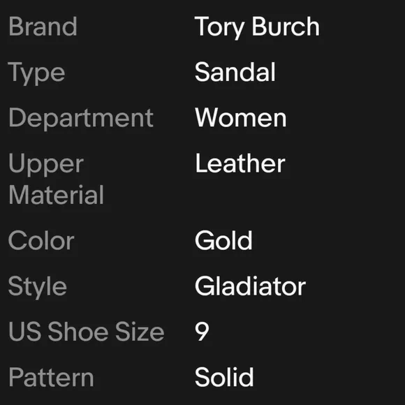 Tory Burch Leather Gold Platform Sandals Shoes Size 9 M