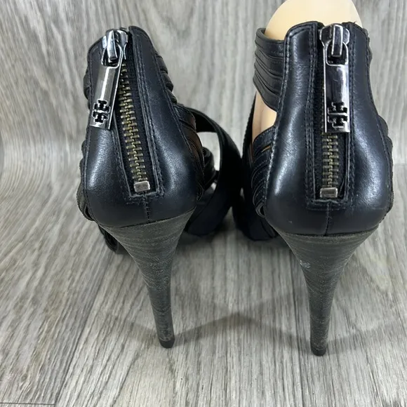 Tory Burch Leather Strappy Sandal Heels