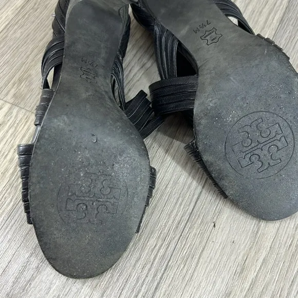 Tory Burch Leather Strappy Sandal Heels