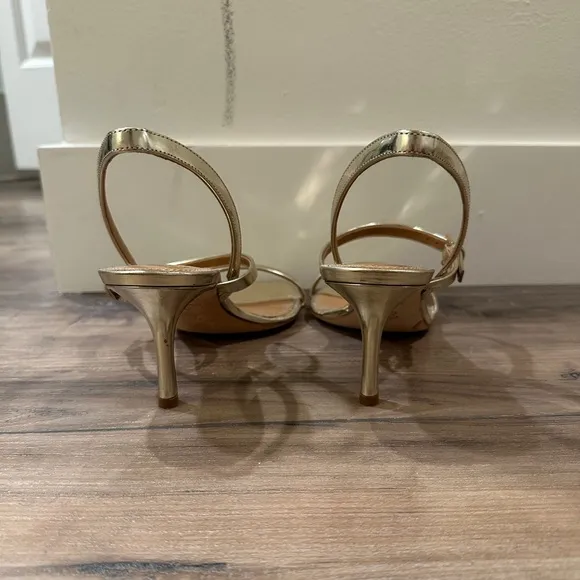 Tory Burch “Penelope” Gold Slingback Sandals
