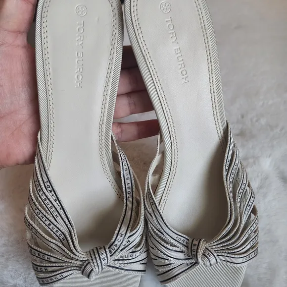 Tory Burch ribon heel sandals