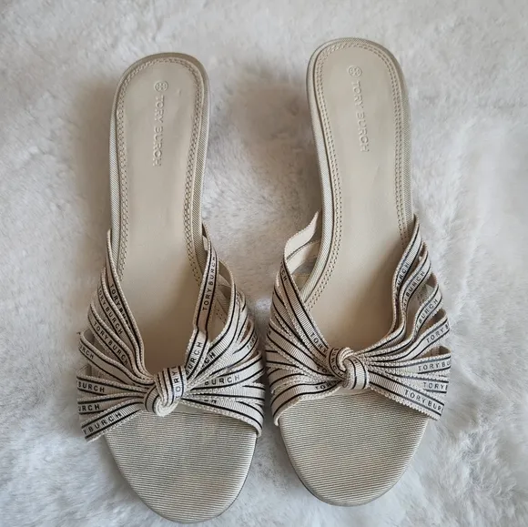 Tory Burch ribon heel sandals