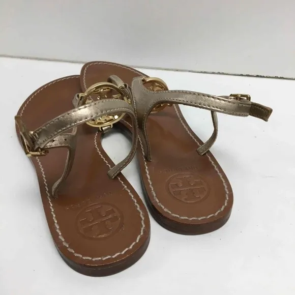 Tory Burch Rose Gold Thong Sandals Womens Size 9