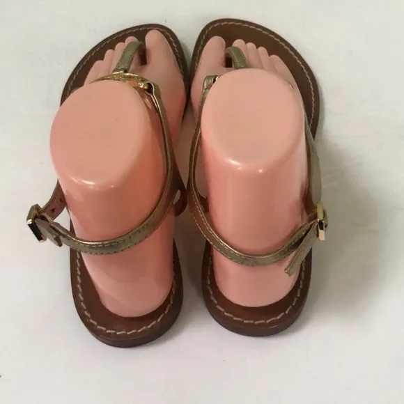 Tory Burch Rose Gold Thong Sandals Womens Size 9