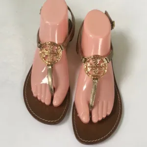Tory Burch Rose Gold Thong Sandals Womens Size 9