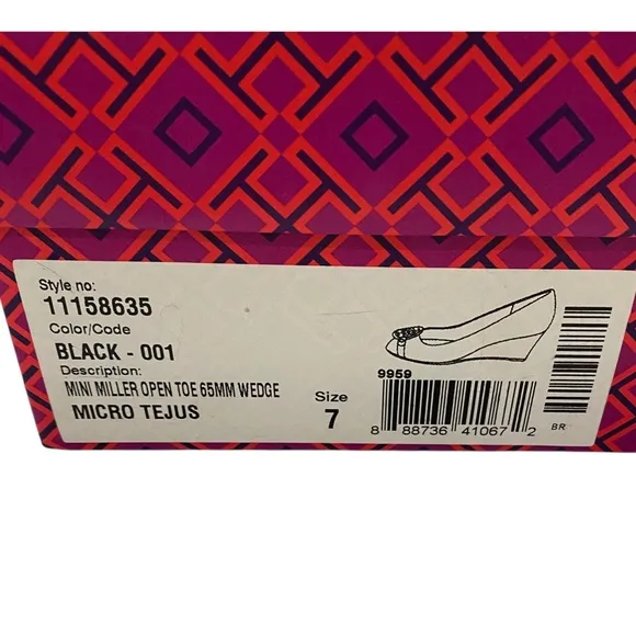 TORY BURCH Sally Snake Print Wedge Pumps in Spring Dune Size 7 shoes