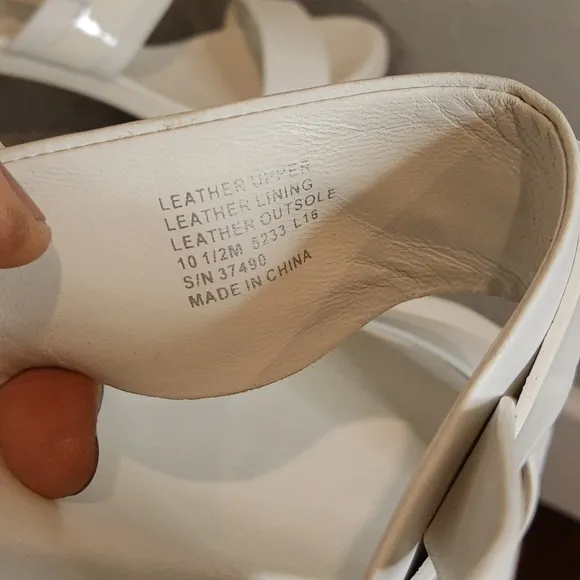 Tory Burch White Leather Sandals