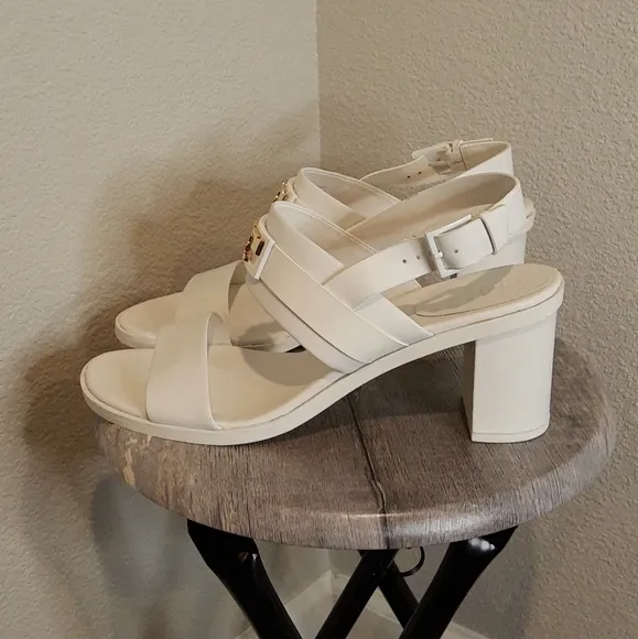Tory Burch White Leather Sandals