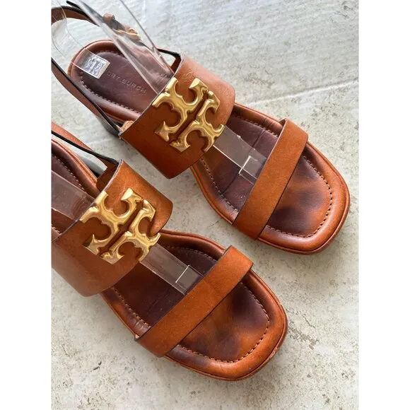 Tory Burch Womens Eleanor Heel Sandals Sz 8