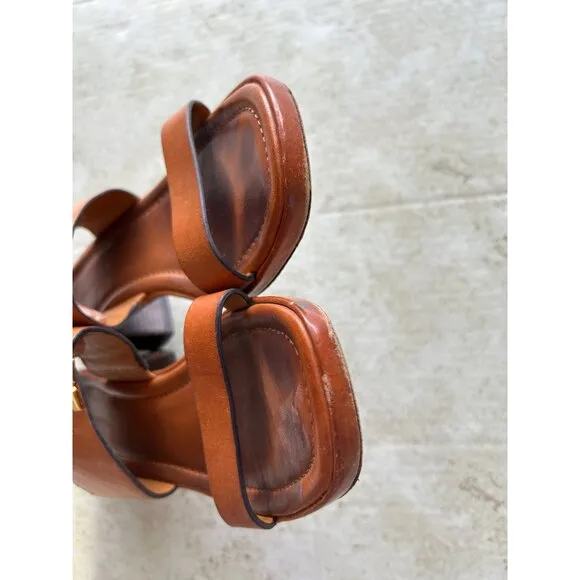 Tory Burch Womens Eleanor Heel Sandals Sz 8