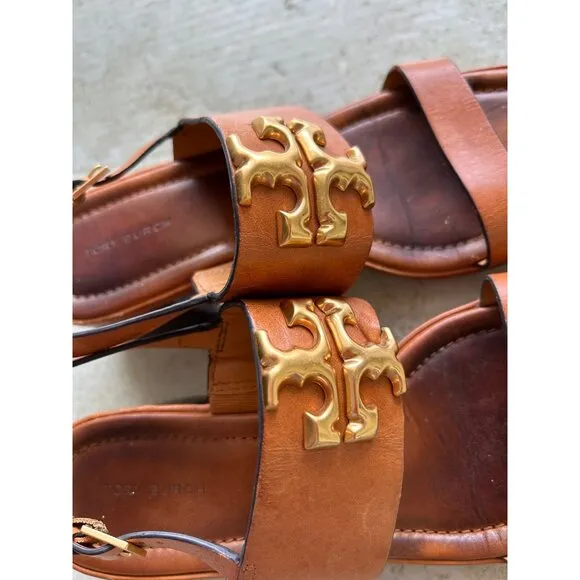 Tory Burch Womens Eleanor Heel Sandals Sz 8