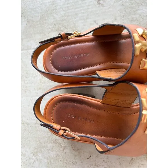 Tory Burch Womens Eleanor Heel Sandals Sz 8