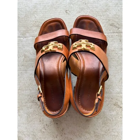 Tory Burch Womens Eleanor Heel Sandals Sz 8