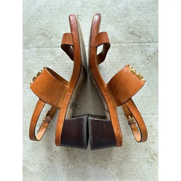 Tory Burch Womens Eleanor Heel Sandals Sz 8