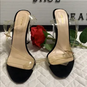 Transparent/clear heel Sandals
