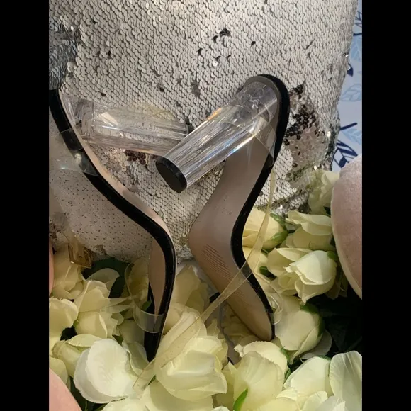 Transparent/clear heel Sandals