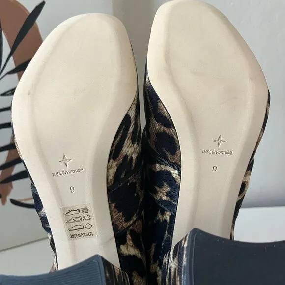Tuckernuck Heels Ellie Leopard Animal Print Velvet Mary Jane Block Heels 8