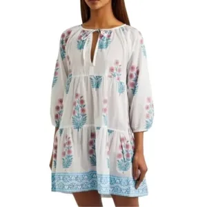 TUCKERNUCK SZ Blockprints Priya Dress Floral Tiered Mini