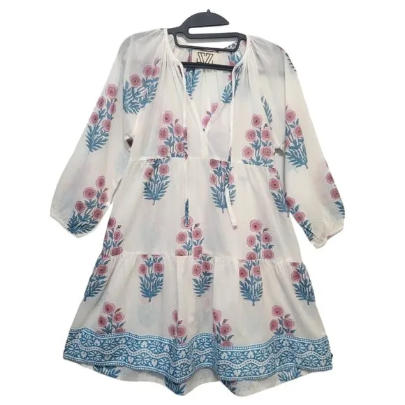 TUCKERNUCK SZ Blockprints Priya Dress Floral Tiered Mini
